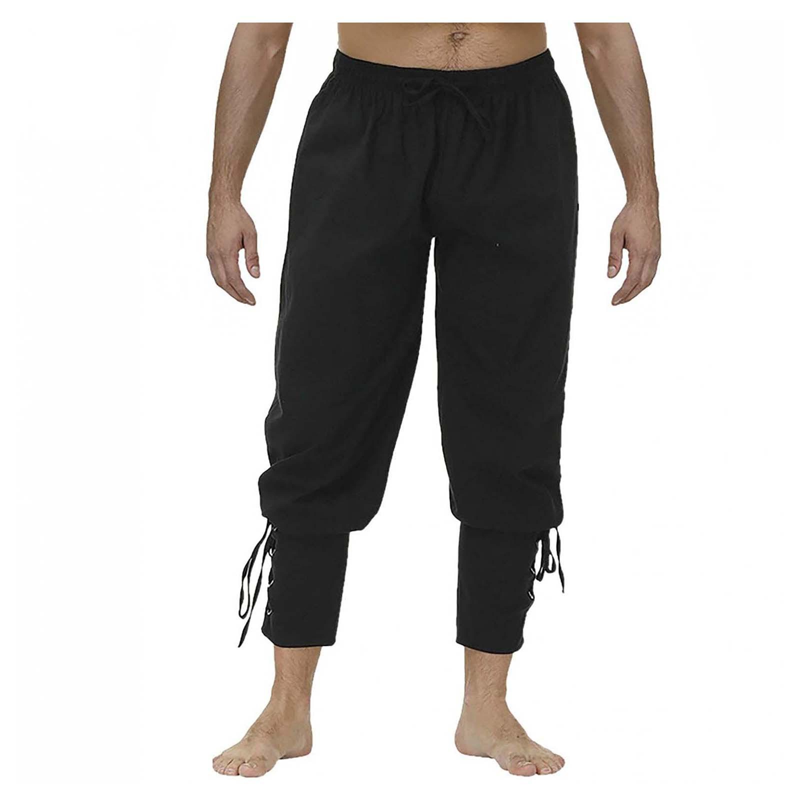 Mens Drawstring Waist Linen Banded Pants Gothic Pants MedievalPirate Trousers XXL чорний
Mens Drawstring Waist Linen Banded Pants Gothic Pants MedievalPirate Trousers XXL чорний