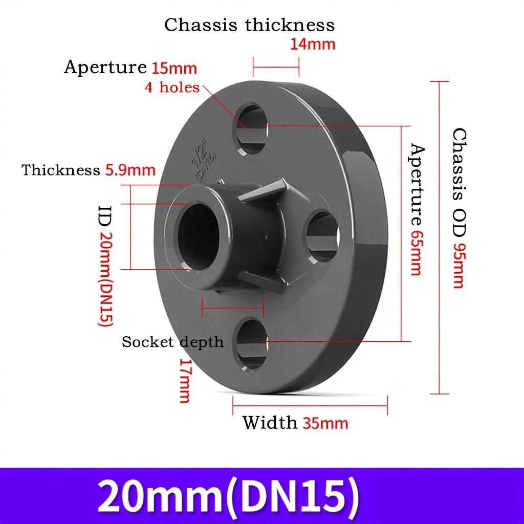 1-10PCS 20~110mm Dark Gray UPVC Flange Connector Water Pipe Quick Joints Garden Irrigation Fittings Fittings Slip Socket Flanges 1 PCS
1-10PCS 20~110mm Dark Gray UPVC Flange Connector Water Pipe Quick Joints Garden Irrigation Fittings Fittings Slip Socket Flanges 1 PCS