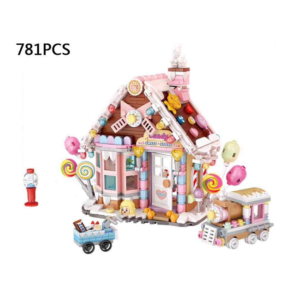 Creative Street View Block Candy House Assembly Building Brick Figures Dessert Room Streetscape Toys for Kids Gift
Creative Street View Block Candy House Assembly Building Brick Figures Dessert Room Streetscape Toys for Kids Gift