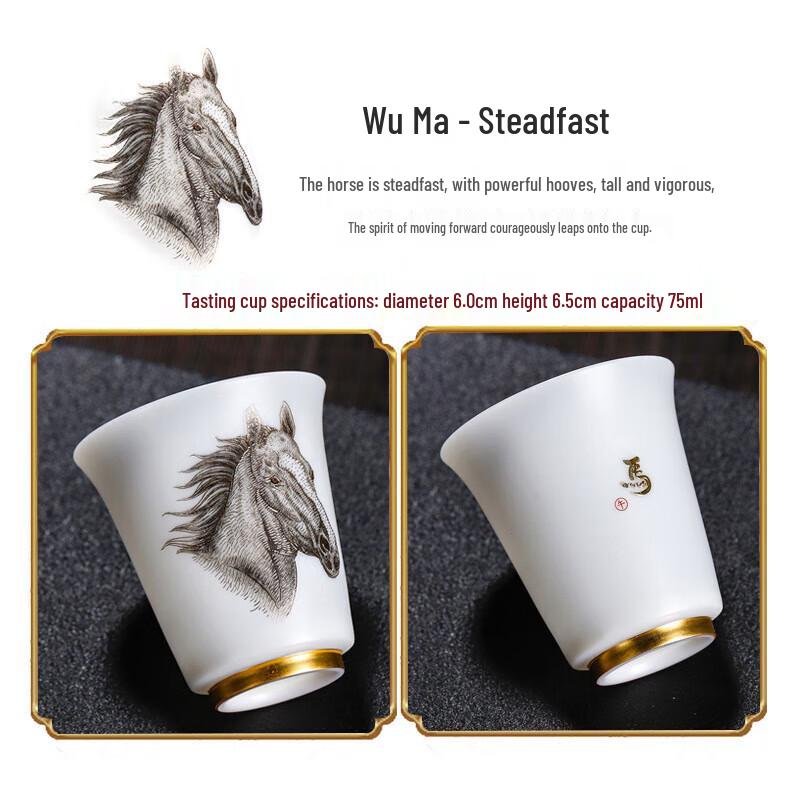 Китайский зодиак Лошадь Нефритовый фарфор Чайная чашка
Китайский зодиак Лошадь Нефритовый фарфор Чайная чашка