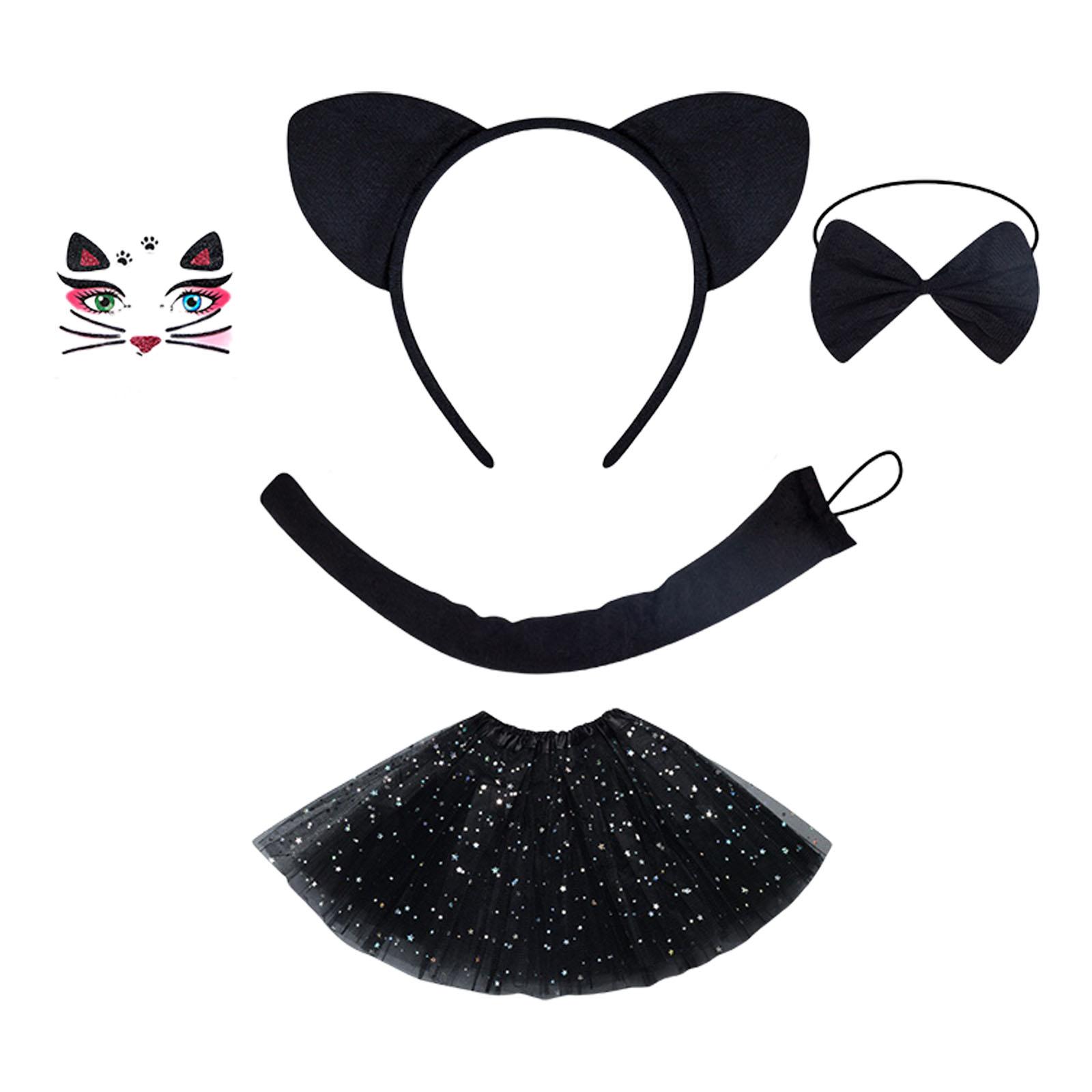 Cats Costume Set Ears Tail Bowite Tutu Skirt Animal Fancy Costume Kit Accessories Kids Girls Halloween Cosplays Props B
Cats Costume Set Ears Tail Bowite Tutu Skirt Animal Fancy Costume Kit Accessories Kids Girls Halloween Cosplays Props B