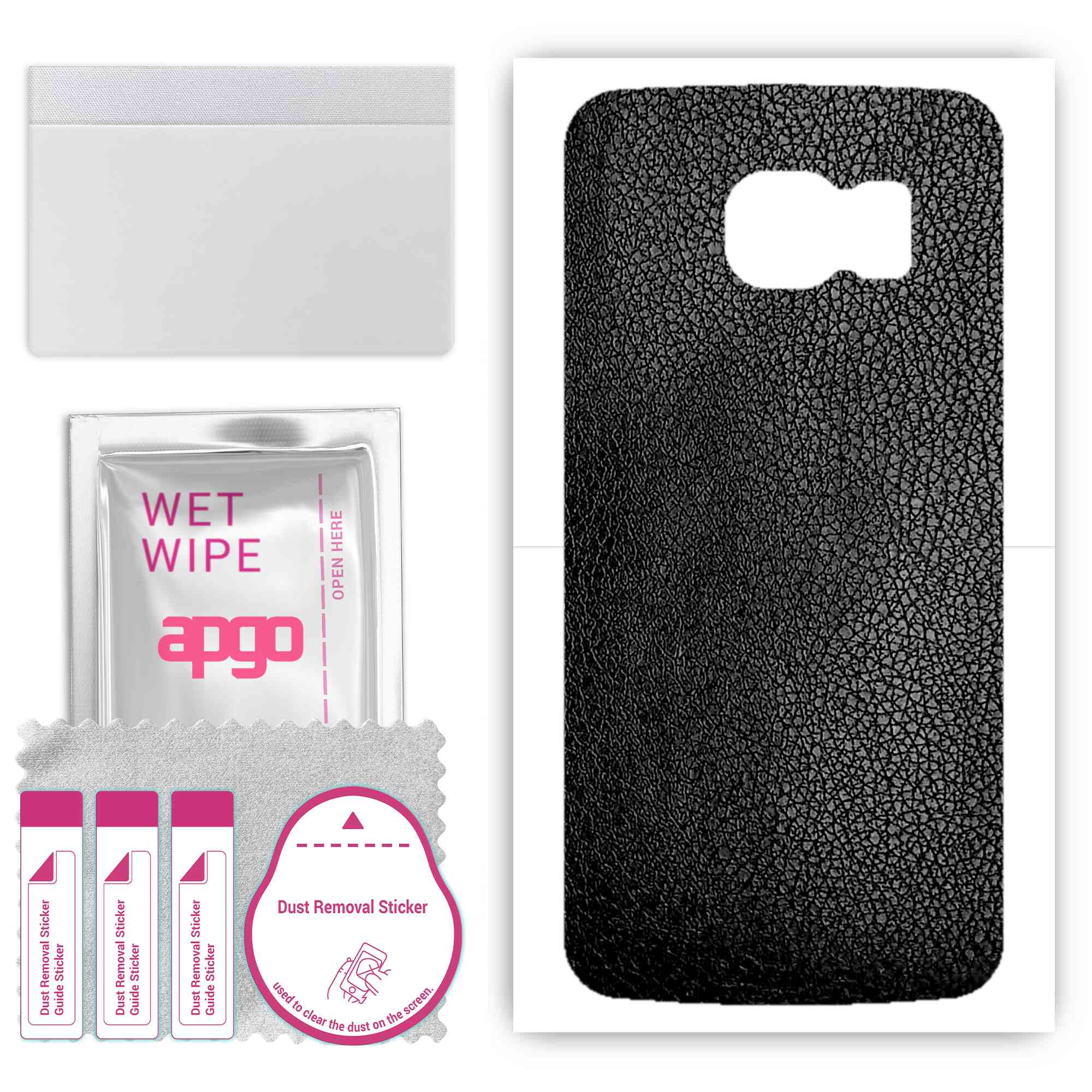 apgo Protective Skin Sticker for the back compatible with Samsung Galaxy S6 G920, Wrap Film, Foil, Vinyl - Pattern Black Leather
apgo Protective Skin Sticker for the back compatible with Samsung Galaxy S6 G920, Wrap Film, Foil, Vinyl - Pattern Black Leather