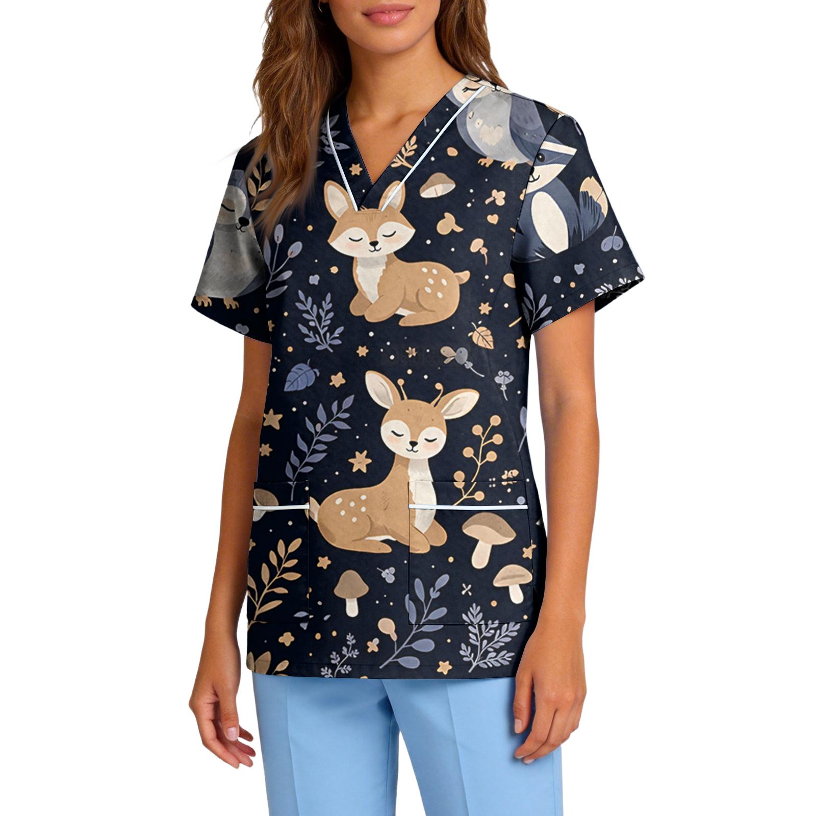 Women’s Stretch Quick Dry V Neck Short Sleeve Animal Print Scrub Top with Pockets for Healthcare Work Uniform XXL кофейный
Women’s Stretch Quick Dry V Neck Short Sleeve Animal Print Scrub Top with Pockets for Healthcare Work Uniform XXL кофейный