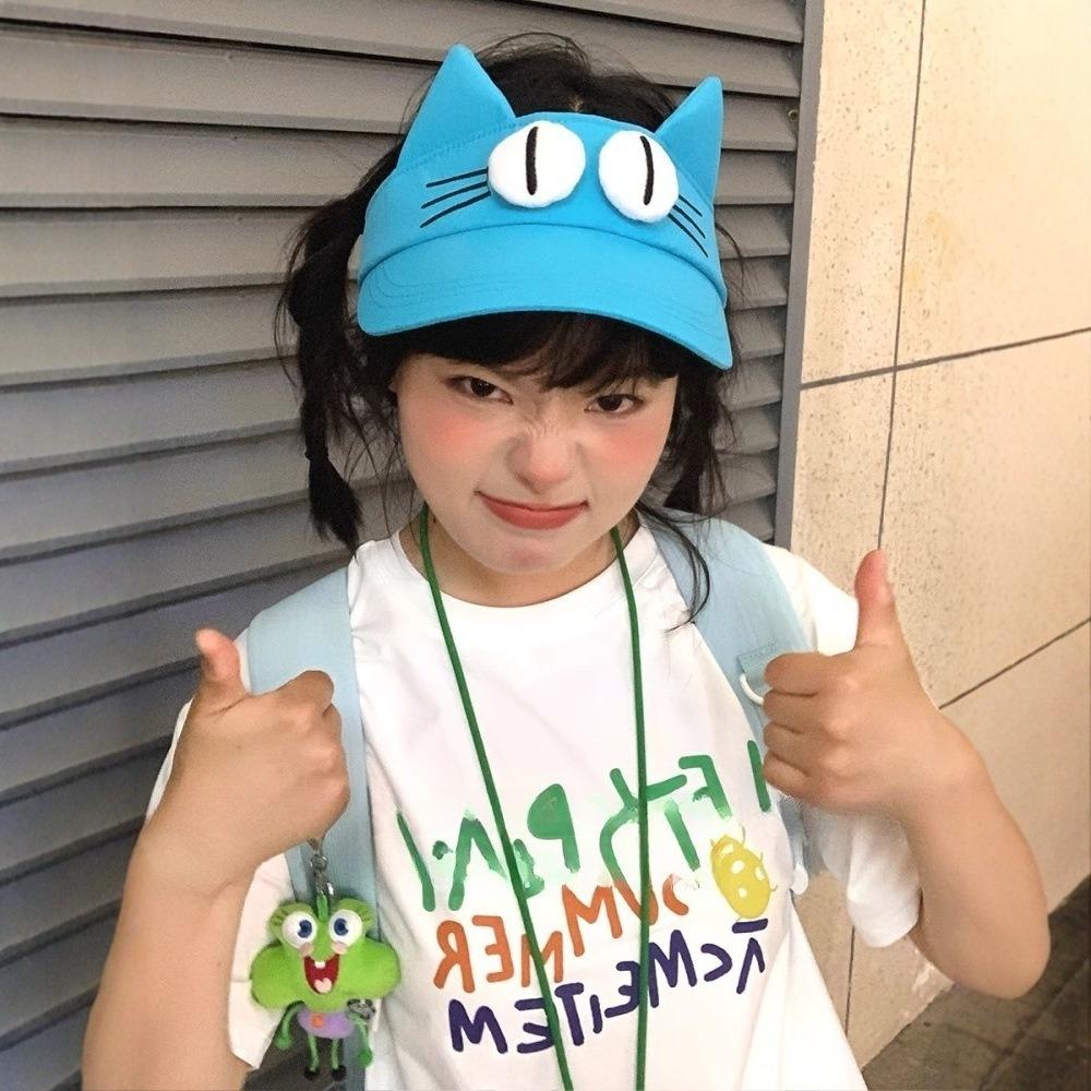 Quick-drying Fabric Big Eyes Cat Visor Cap Sun Protection Cat Ears Sun Hat Kitty Hollow Hat Summer озеро синього кольору
Quick-drying Fabric Big Eyes Cat Visor Cap Sun Protection Cat Ears Sun Hat Kitty Hollow Hat Summer озеро синього кольору