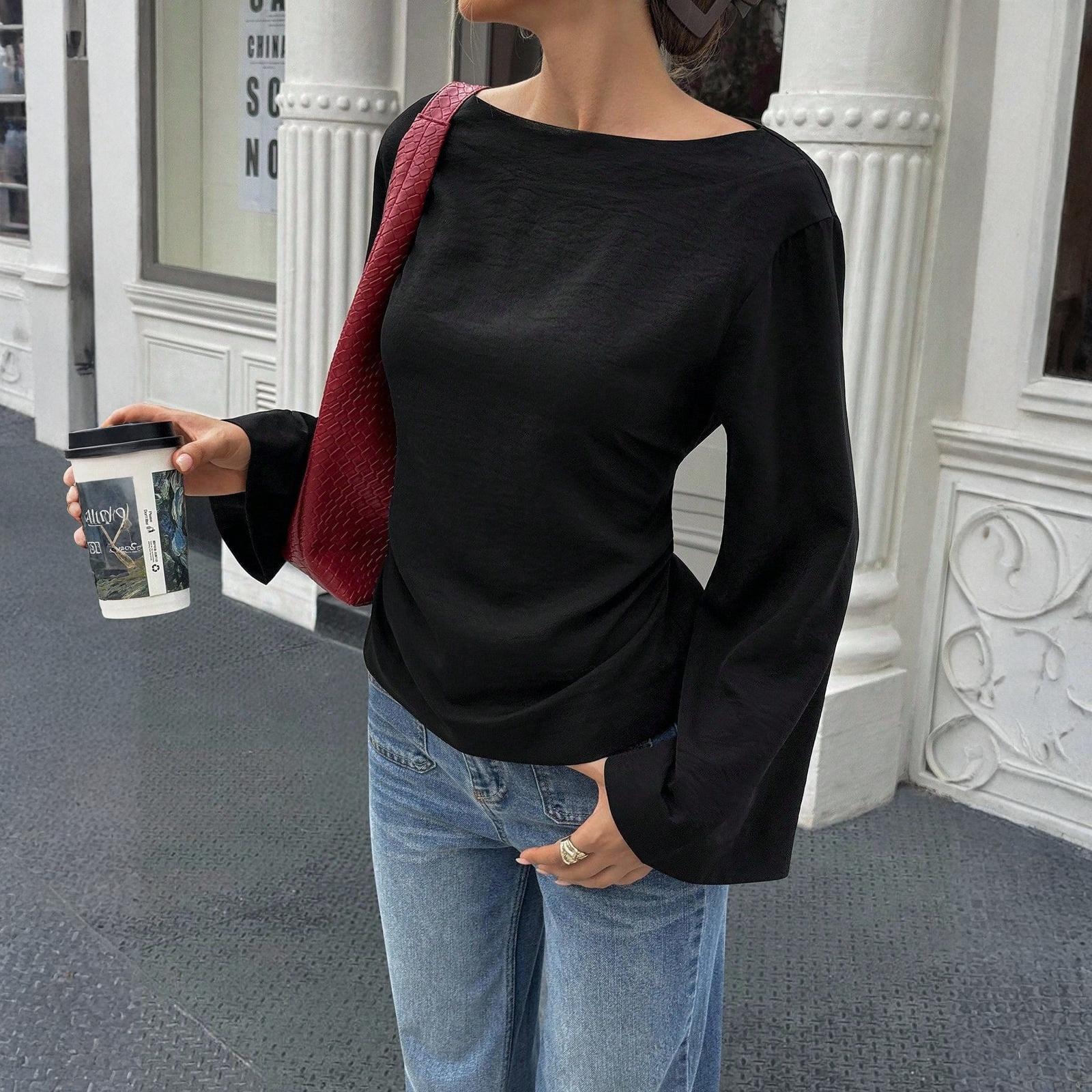 Women s Shirt With Floral Print Buttons, Long Sleeved Casual Regular Shirt Blouses Casual Plus Size Basic Tops L чорний
Women s Shirt With Floral Print Buttons, Long Sleeved Casual Regular Shirt Blouses Casual Plus Size Basic Tops L чорний