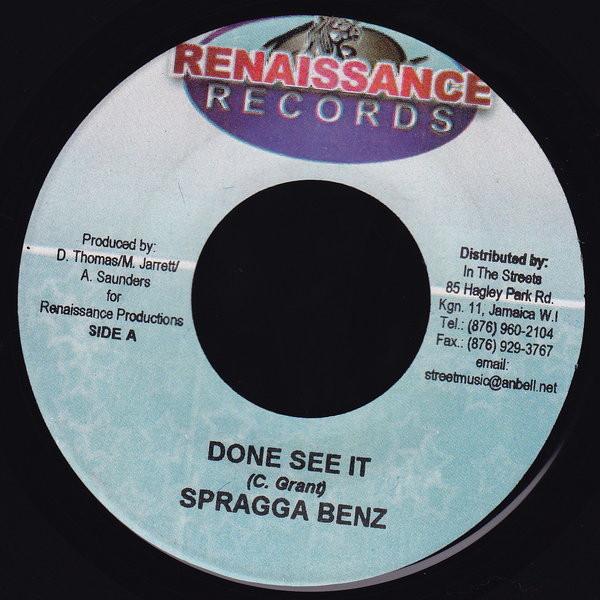 7inch Record SPRAGGA BENZ / TEXTRA - Done See It / Thug Thing NONE Renaissance Rec 2004 Jamaica Reggae, Ska & Dub Used
7inch Record SPRAGGA BENZ / TEXTRA - Done See It / Thug Thing NONE Renaissance Rec 2004 Jamaica Reggae, Ska & Dub Used