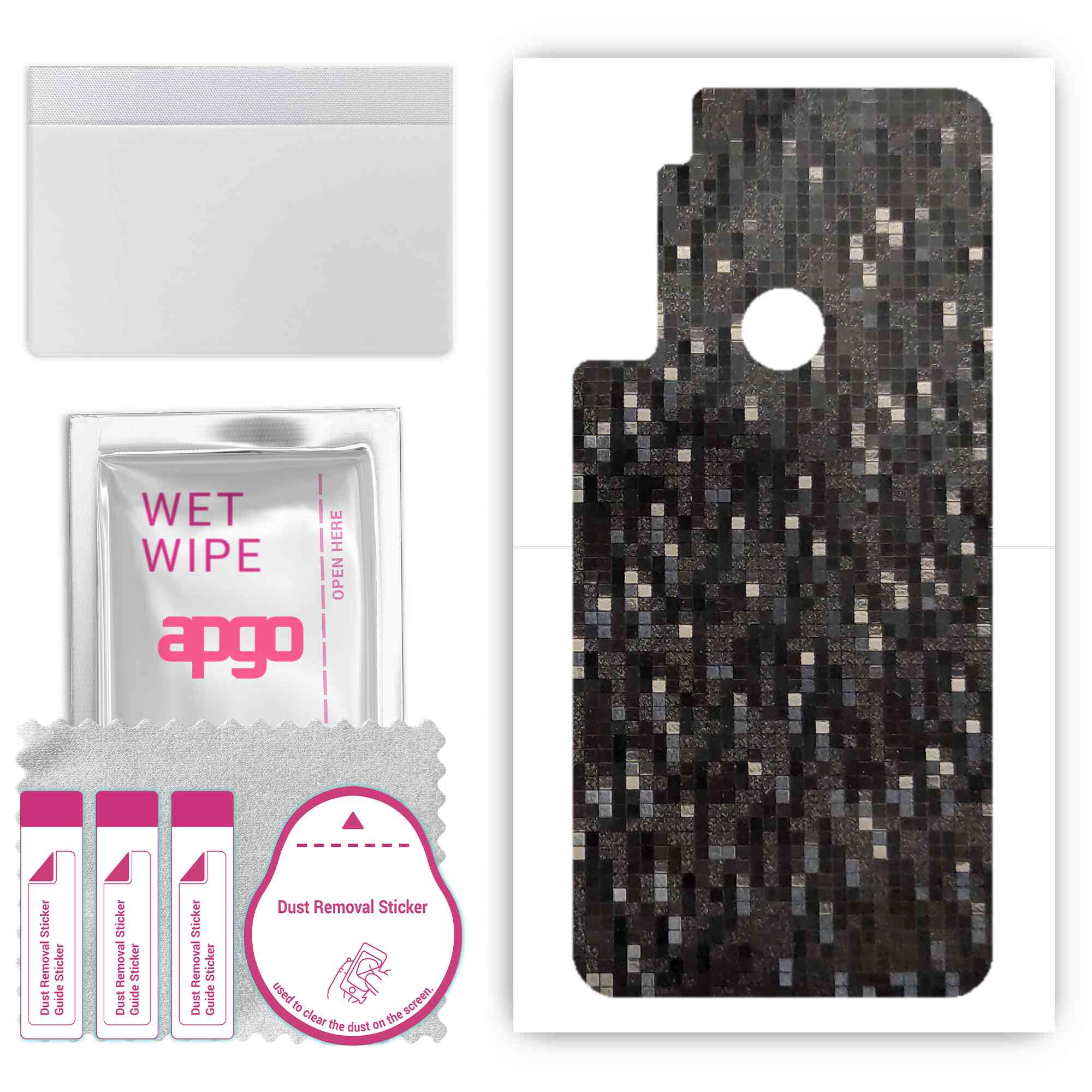 apgo Protective Skin Sticker for the back compatible with Motorola One Fusion Plus, Wrap Film, Foil, Vinyl - Pattern Carbon Black Pixel
apgo Protective Skin Sticker for the back compatible with Motorola One Fusion Plus, Wrap Film, Foil, Vinyl - Pattern Carbon Black Pixel