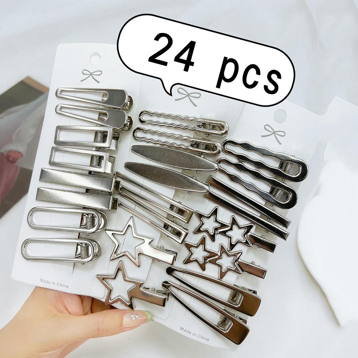 24/40pcs Women s Silver Fashion Hair Clip Metal Y2k Style Hairstyle Accessories Girl Daily Festivals Wear Metal Hair Accessories
24/40pcs Women s Silver Fashion Hair Clip Metal Y2k Style Hairstyle Accessories Girl Daily Festivals Wear Metal Hair Accessories