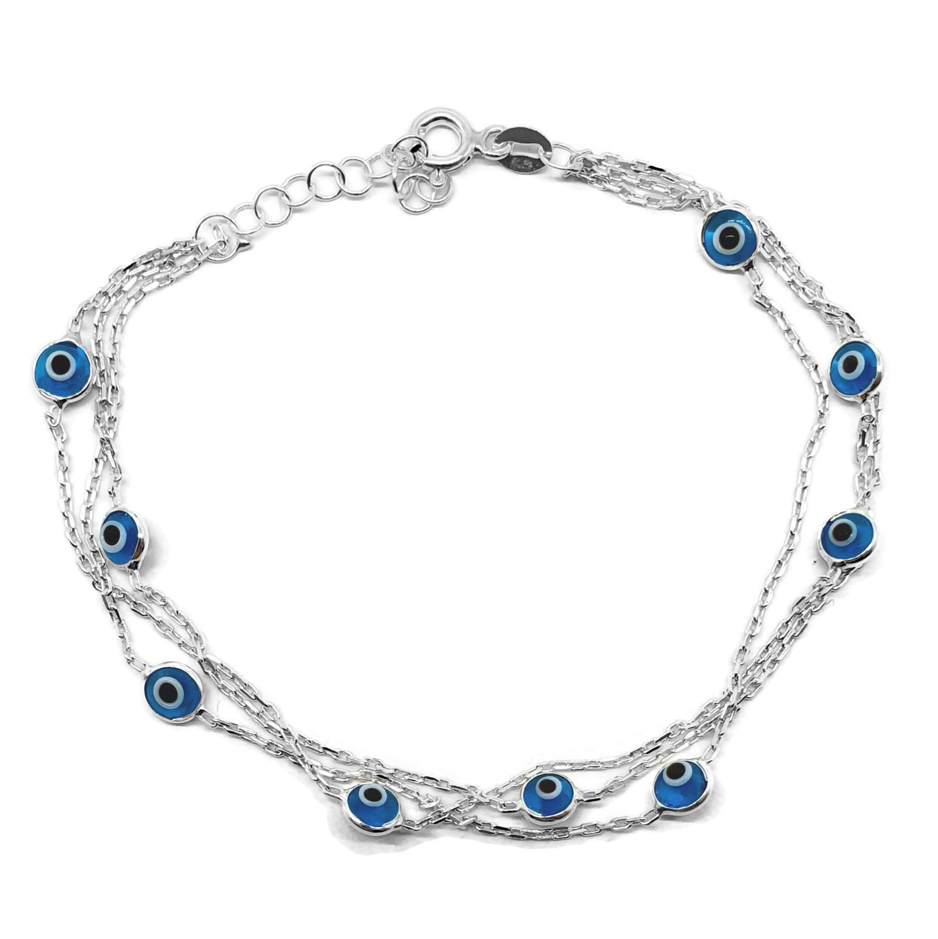 Dalia MYSTIC JEWELS дюйм Серебряный Браслет Злой глаз Тройная цепочка Маленький глаз Счастливая 7 5 Стекло - 7.5 - Браслет, дюйм,
Dalia MYSTIC JEWELS дюйм Серебряный Браслет Злой глаз Тройная цепочка Маленький глаз Счастливая 7 5 Стекло - 7.5 - Браслет, дюйм,