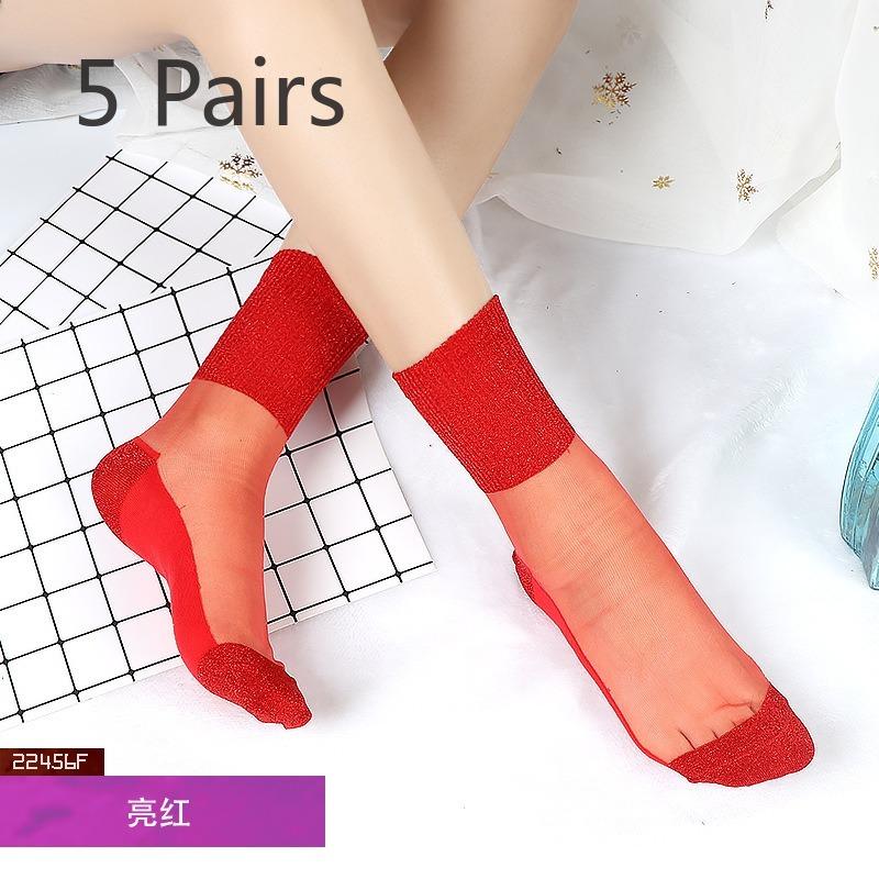5 пар женских тонких нескользящих и износостойких стеклянных чулок для весны и осени 5 Pairs ярко-красный
5 пар женских тонких нескользящих и износостойких стеклянных чулок для весны и осени 5 Pairs ярко-красный