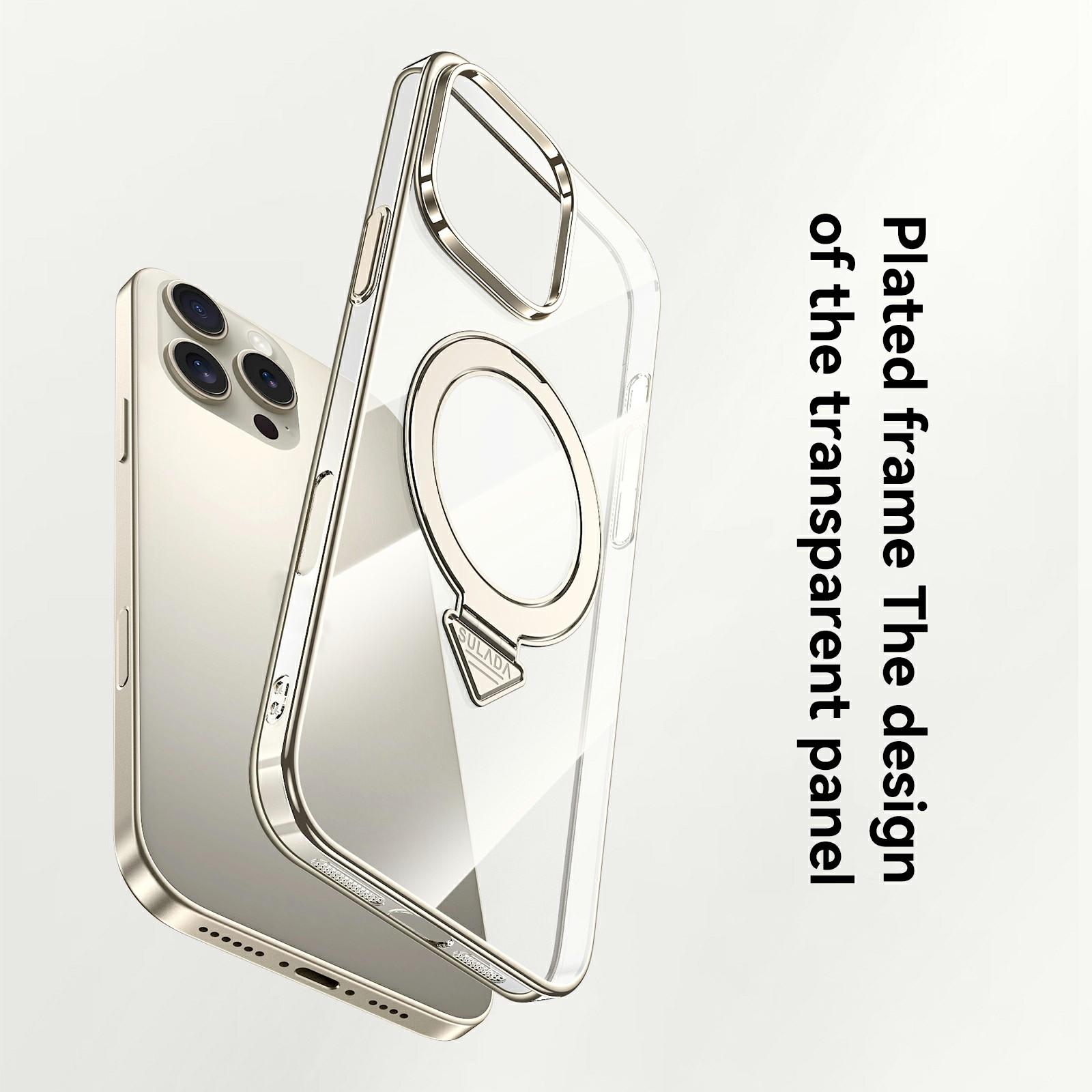 SULADA For iPhone 16 Pro Case Compatible with MagSafe Kickstand Clear PC Phone Cover Titanium Gold
SULADA For iPhone 16 Pro Case Compatible with MagSafe Kickstand Clear PC Phone Cover Titanium Gold