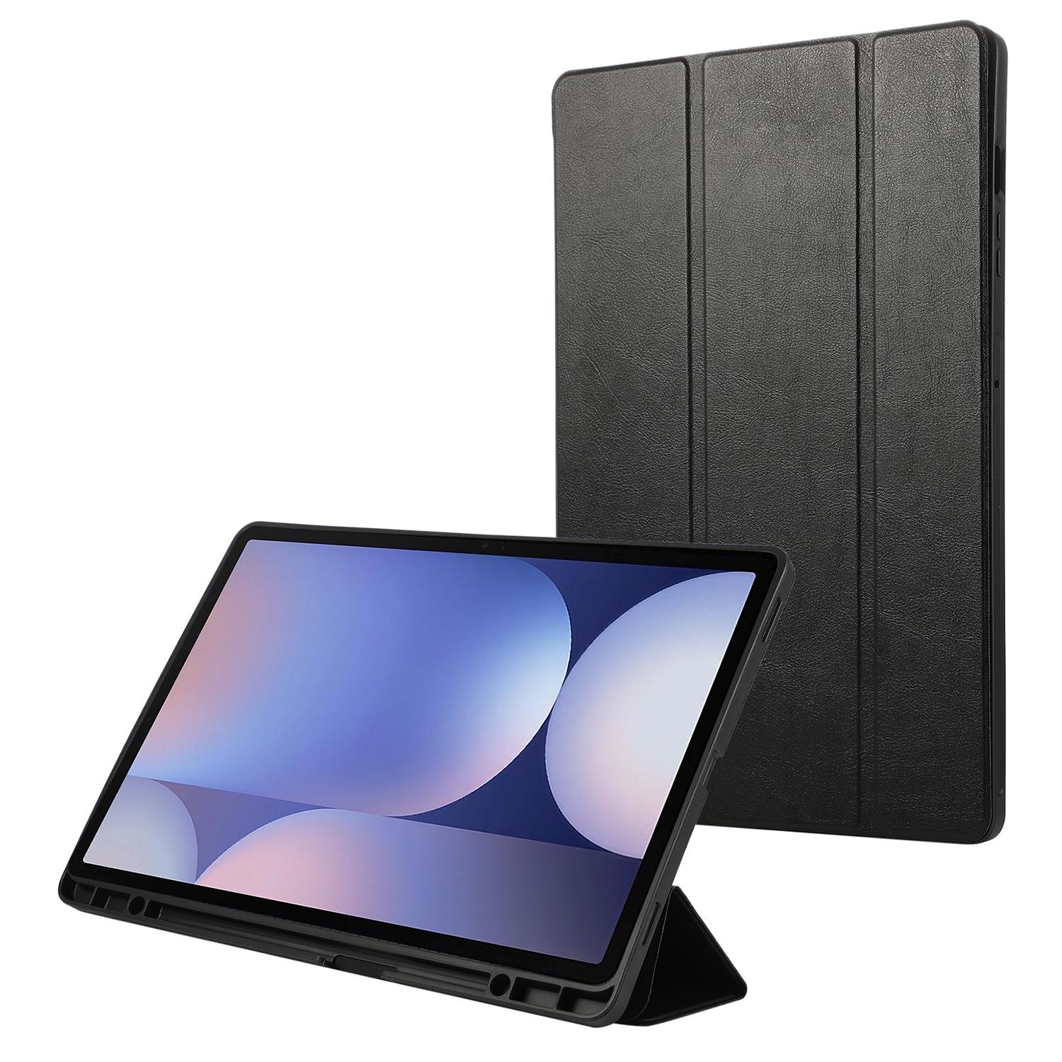 Чохол для Samsung Galaxy Tab S10+ з відділенням для стилуса, однотонний, трискладний стенд, PU шкіра+TPU, чохол для планшета Black
Чохол для Samsung Galaxy Tab S10+ з відділенням для стилуса, однотонний, трискладний стенд, PU шкіра+TPU, чохол для планшета Black
