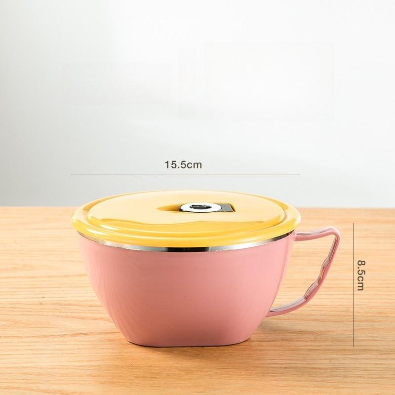 304 Stainless Steel Bowl with Handle Solid Color Anti Scalding Instant Noodles Mixing Bowl Kitchen Tableware Food Accessory, 1pc 900ml розовый
304 Stainless Steel Bowl with Handle Solid Color Anti Scalding Instant Noodles Mixing Bowl Kitchen Tableware Food Accessory, 1pc 900ml розовый