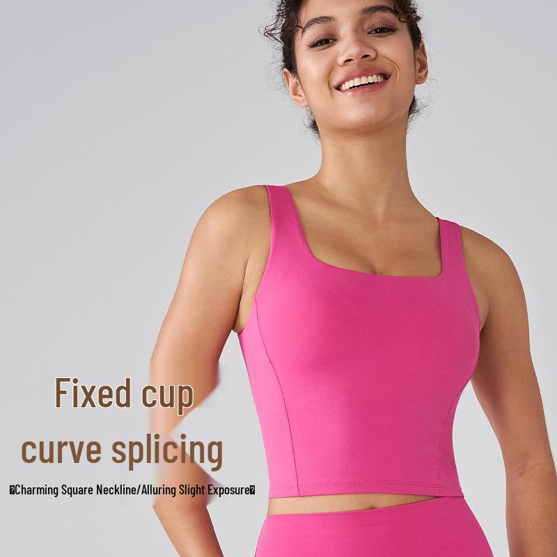 Nude Feel Square Neck One-Piece Yoga Suit - Women s Sleeveless with Fixed Cup and Wide Spaghetti Straps S
Nude Feel Square Neck One-Piece Yoga Suit - Women s Sleeveless with Fixed Cup and Wide Spaghetti Straps S