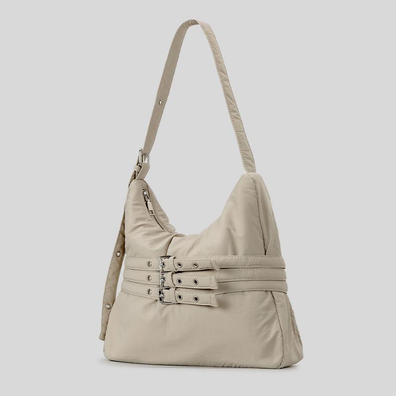 Винтажная сумка-тоут Ocean, большая вместительная сумка-ведро, мягкая нейлоновая сумка для мотоцикла, повседневная сумка под мышкой бежевый