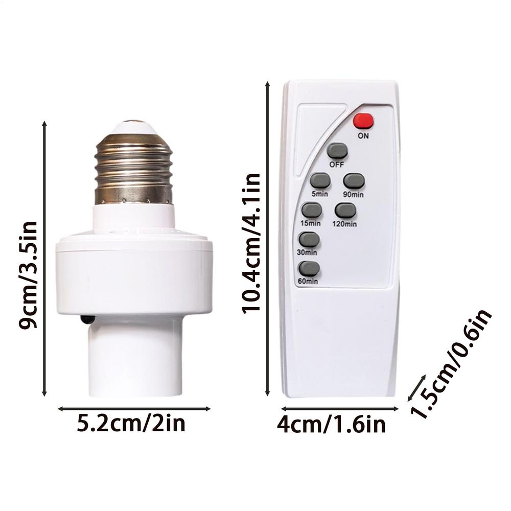 Remote Control Light Bulb Socket E27 Bulb Base Holder Timing Function Wireless Lamp Base Holder For Closet Bedroom Attic білий
Remote Control Light Bulb Socket E27 Bulb Base Holder Timing Function Wireless Lamp Base Holder For Closet Bedroom Attic білий