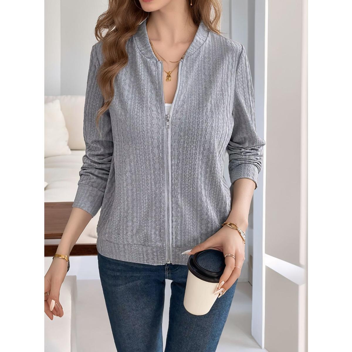 Fall Winter Women s Solid Color Long Sleeve Casual Tweed Jacket, Elegant Outerwear for Women XXL сірий колір
Fall Winter Women s Solid Color Long Sleeve Casual Tweed Jacket, Elegant Outerwear for Women XXL сірий колір