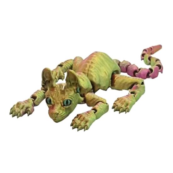 3D Printed Hairless Cat Figurine Movable Joints Sphynx Cat Figure Articulated Animal Model Toy Home Office Bookshelf Desktop Decoration Ornament 28cm зелений
3D Printed Hairless Cat Figurine Movable Joints Sphynx Cat Figure Articulated Animal Model Toy Home Office Bookshelf Desktop Decoration Ornament 28cm зелений