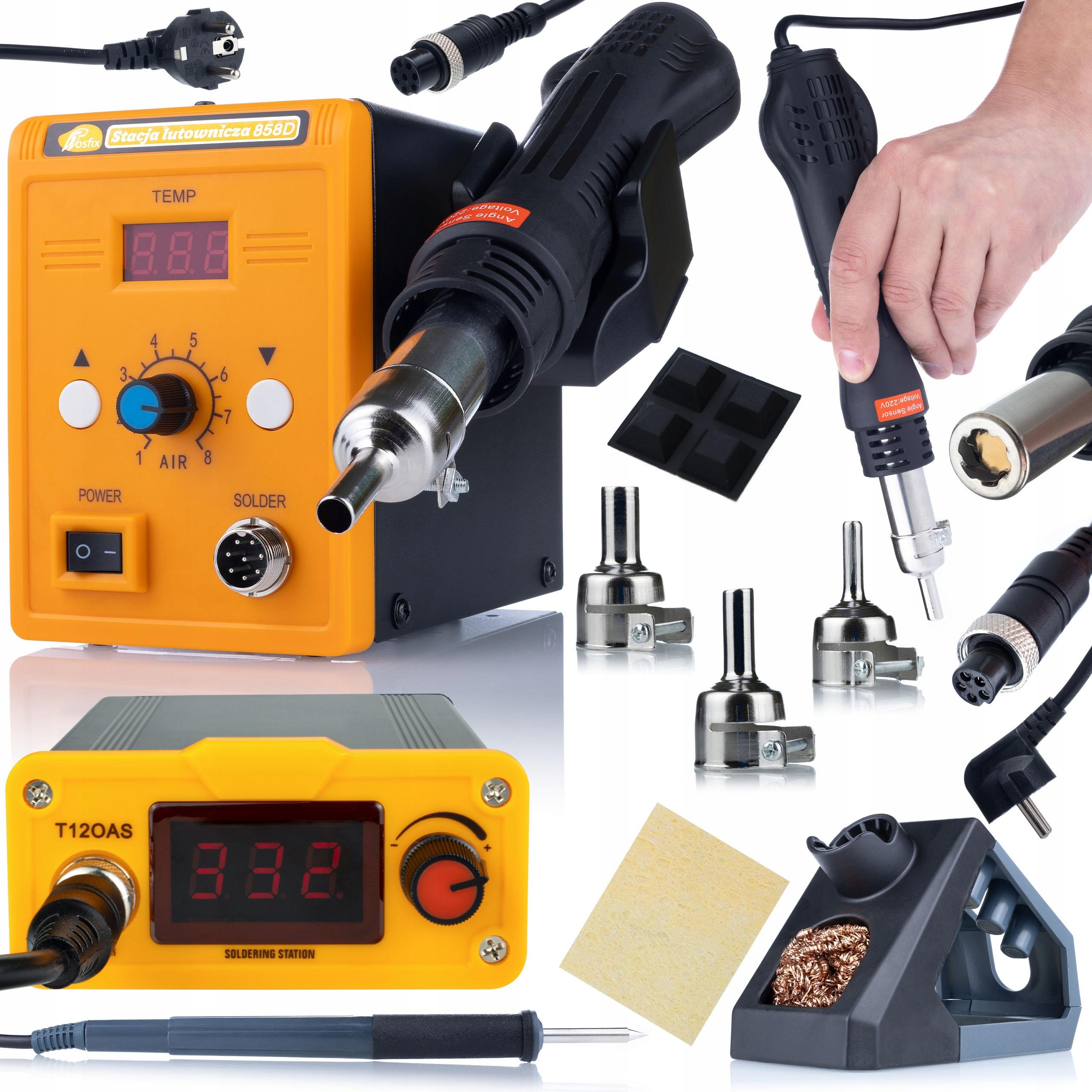 Rosfix Zestaw Stacji Lutowniczej T12 i Hot-Air 858D – Profesjonalne Narzędzia do Lutowania | Wysoka Moc 700W | Zestaw 3 Dysz
Rosfix Zestaw Stacji Lutowniczej T12 i Hot-Air 858D – Profesjonalne Narzędzia do Lutowania | Wysoka Moc 700W | Zestaw 3 Dysz