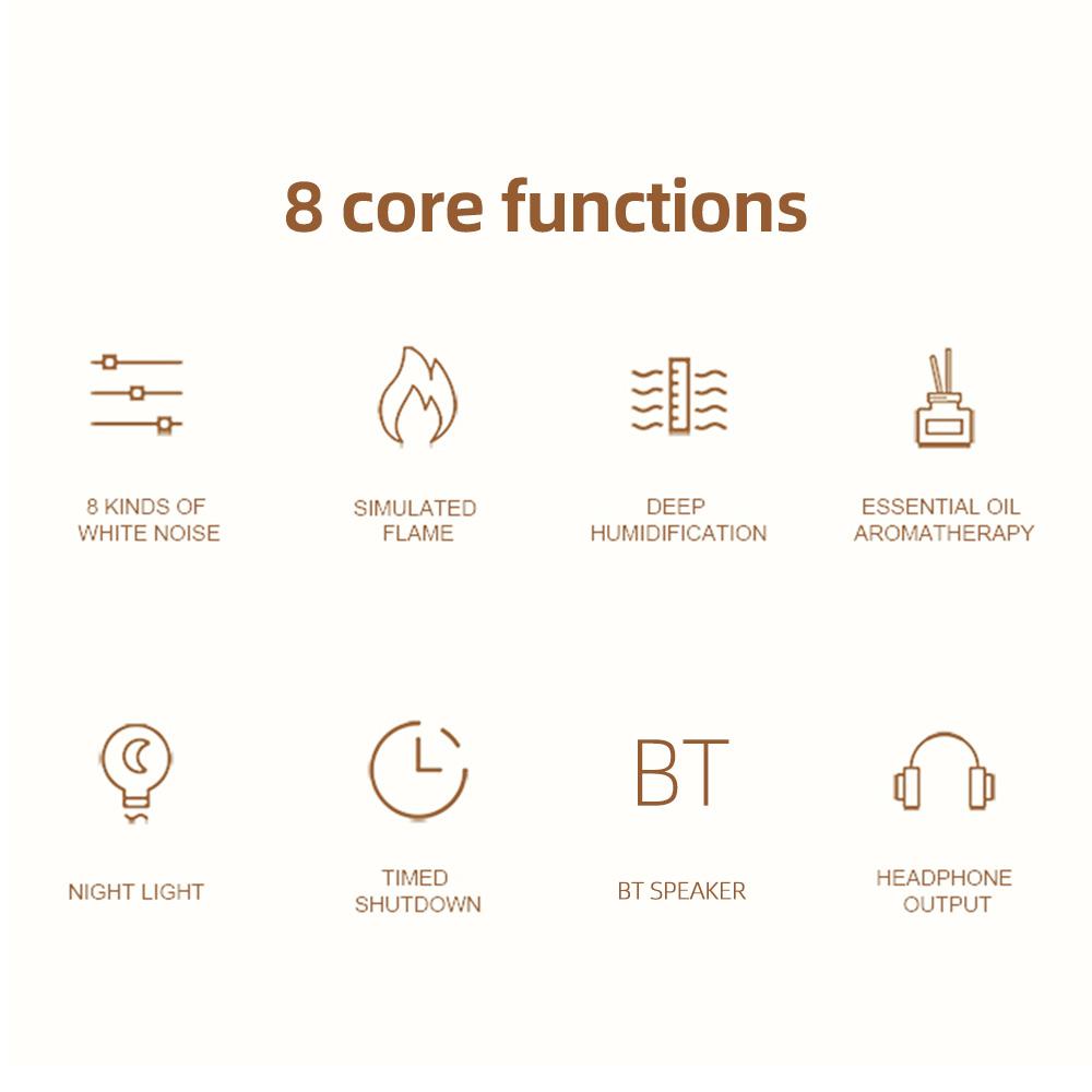 Simulated Flameless Diffuser Humidifier 5.0 200ml Ultrasonic therapy Diffuser with 2 Brightness Night Light 3.5mm White Noise USB Cool
Simulated Flameless Diffuser Humidifier 5.0 200ml Ultrasonic therapy Diffuser with 2 Brightness Night Light 3.5mm White Noise USB Cool