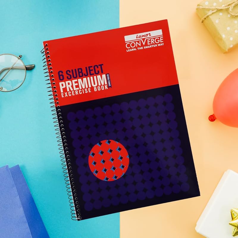 Luxor 6-Subject Spiral Hard Bound Notebook - (18 x 24 cm), 300 Pages, Focus Design, Compact & Perfect for Notes
Luxor 6-Subject Spiral Hard Bound Notebook - (18 x 24 cm), 300 Pages, Focus Design, Compact & Perfect for Notes