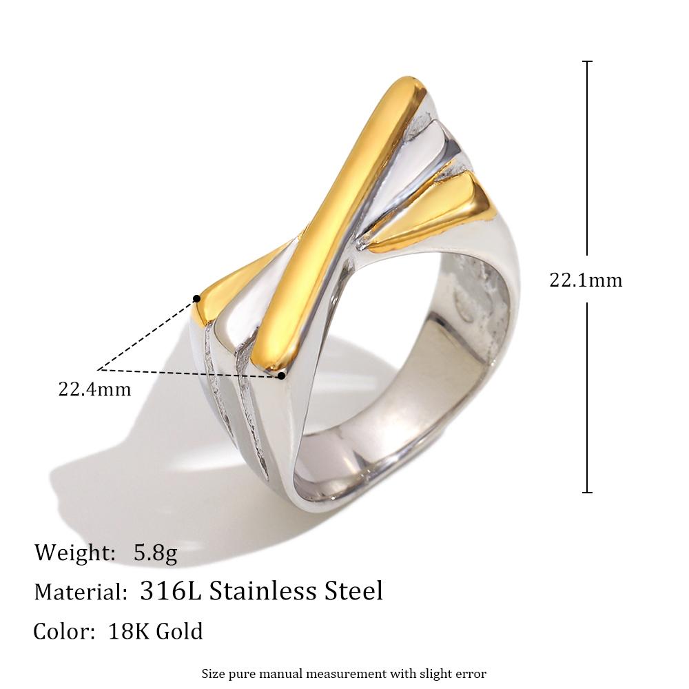 MamacitaSlay 316L Stainless Steel Two Tone Crossed Line Ring Party Creative Waterproof Ring Women s Unique Ring 2025 Trend Gift 8
MamacitaSlay 316L Stainless Steel Two Tone Crossed Line Ring Party Creative Waterproof Ring Women s Unique Ring 2025 Trend Gift 8
