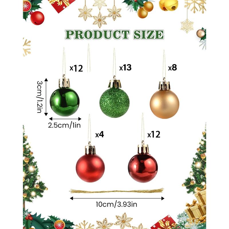 Good-49 Pack Christmas Ball For Mini Tree 1.18Inch Red Green Ball Tree Ornament Mini Fall Ornaments Decorations For Tree A
Good-49 Pack Christmas Ball For Mini Tree 1.18Inch Red Green Ball Tree Ornament Mini Fall Ornaments Decorations For Tree A
