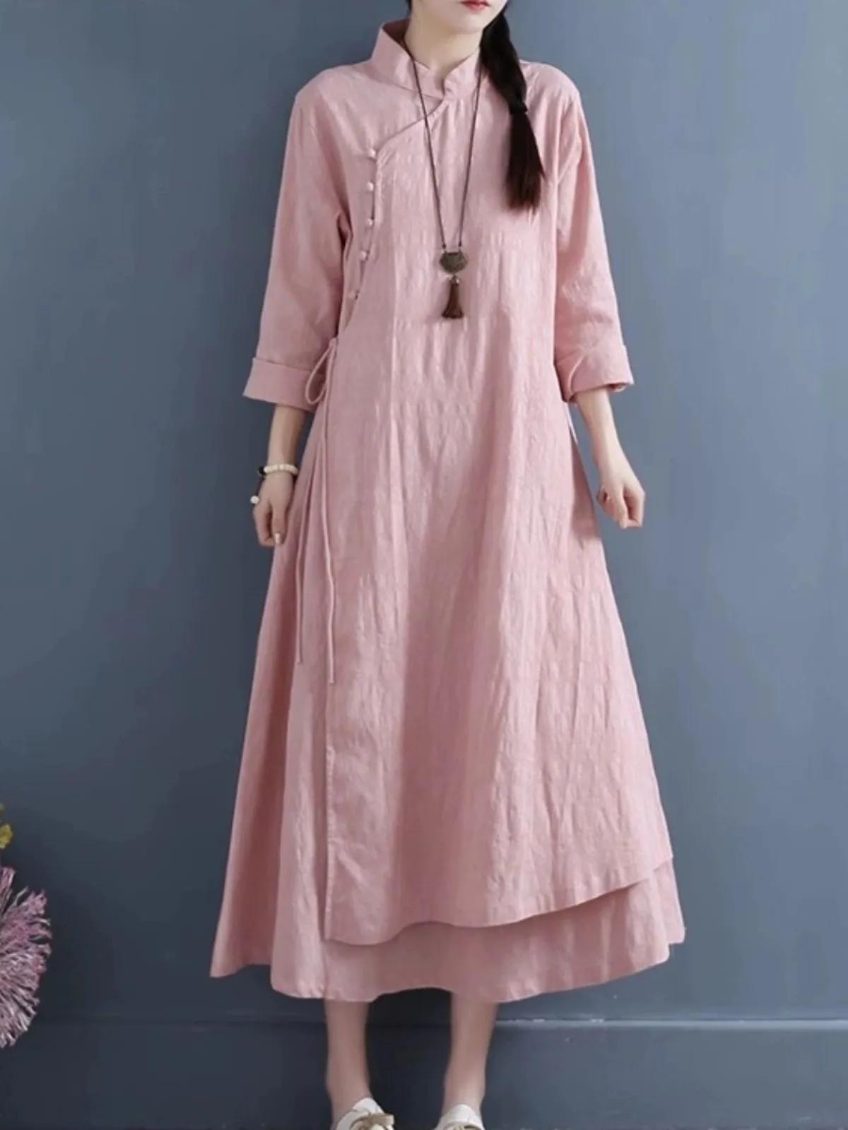 Women s Spring/Fall Dress Loose-Fit Double-Layer Literary-Style Long Dress XXL розовый
Women s Spring/Fall Dress Loose-Fit Double-Layer Literary-Style Long Dress XXL розовый
