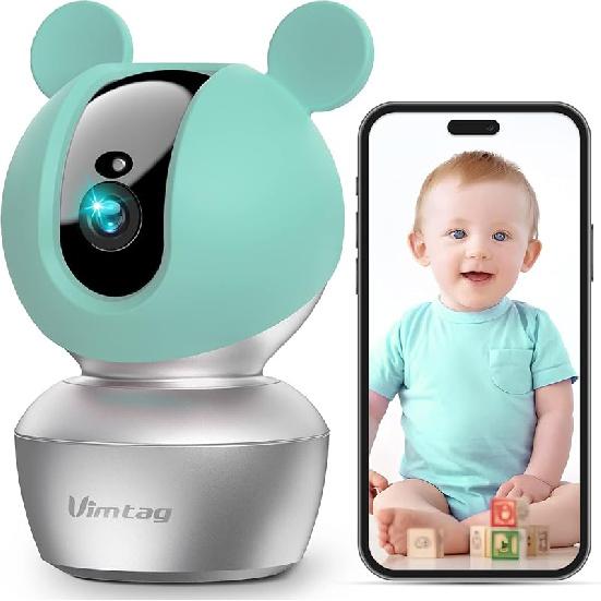 Дитяча камера VIMTAG, 3.5K/6MP 360° Панорамування/Нахил, Внутрішня камера WiFi 2.4G для домашніх тварин/Собак/Безпеки будинку з додатком для телефону/Двостороннім аудіо/Нічним баченням, 4K/8MP Silver Black with
Дитяча камера VIMTAG, 3.5K/6MP 360° Панорамування/Нахил, Внутрішня камера WiFi 2.4G для домашніх тварин/Собак/Безпеки будинку з додатком для телефону/Двостороннім аудіо/Нічним баченням, 4K/8MP Silver Black with