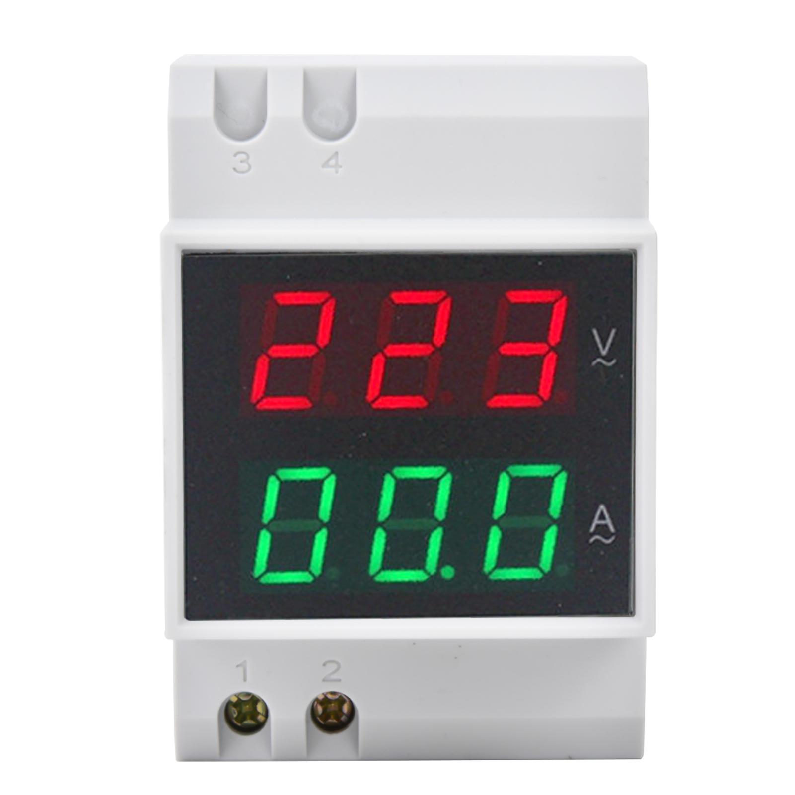 Digital Voltage Ampere Meter Din RAIL High Accuracy Double Display Voltmeter Ammeter AC80 300V AC0 99.9A
Digital Voltage Ampere Meter Din RAIL High Accuracy Double Display Voltmeter Ammeter AC80 300V AC0 99.9A