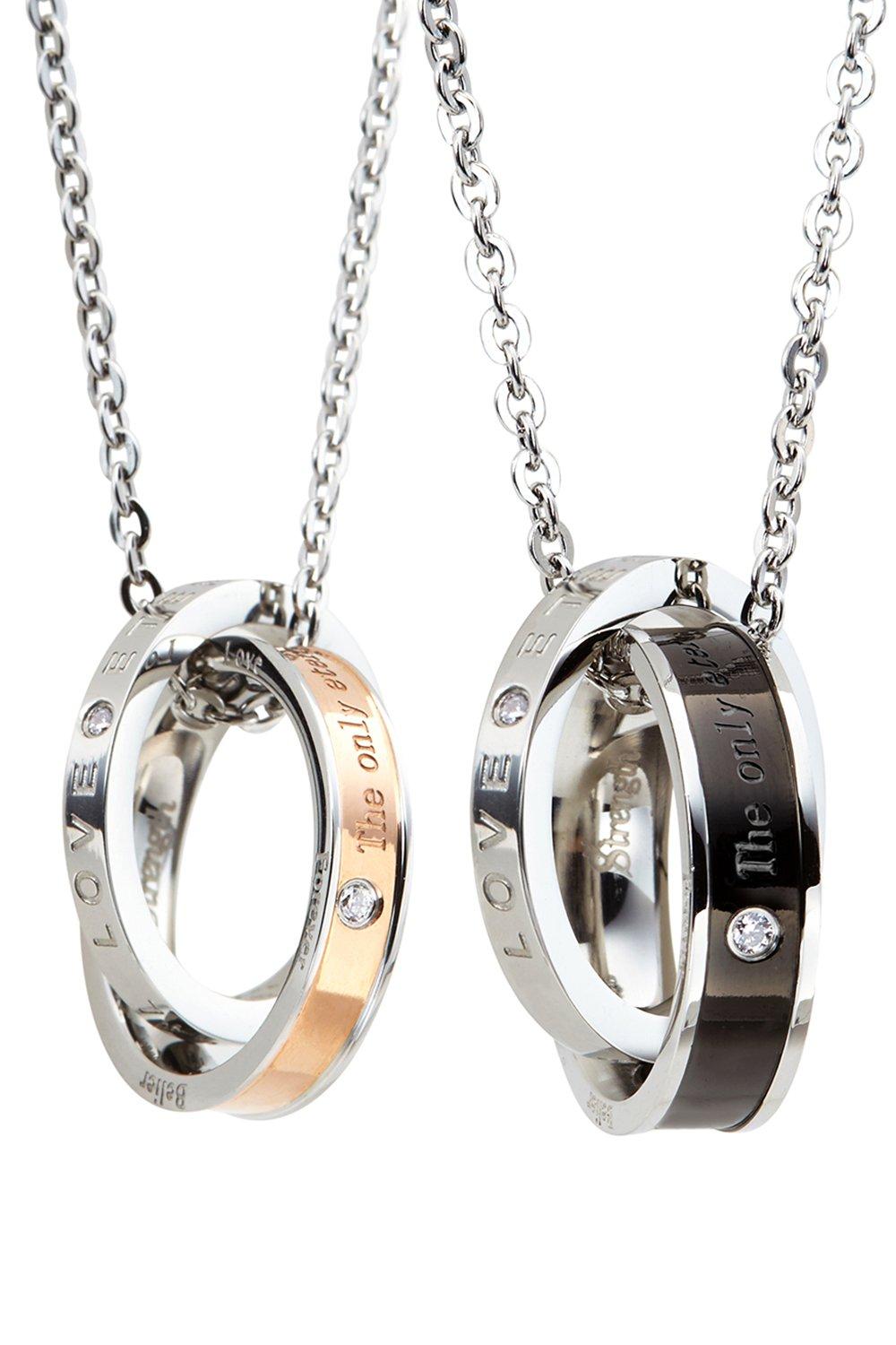 Strength Stainless steel pair necklace as a ring only eternal engraved jewelry box included (sold set) 2-row The love (A286) Men s Women s чорний
Strength Stainless steel pair necklace as a ring only eternal engraved jewelry box included (sold set) 2-row The love (A286) Men s Women s чорний
