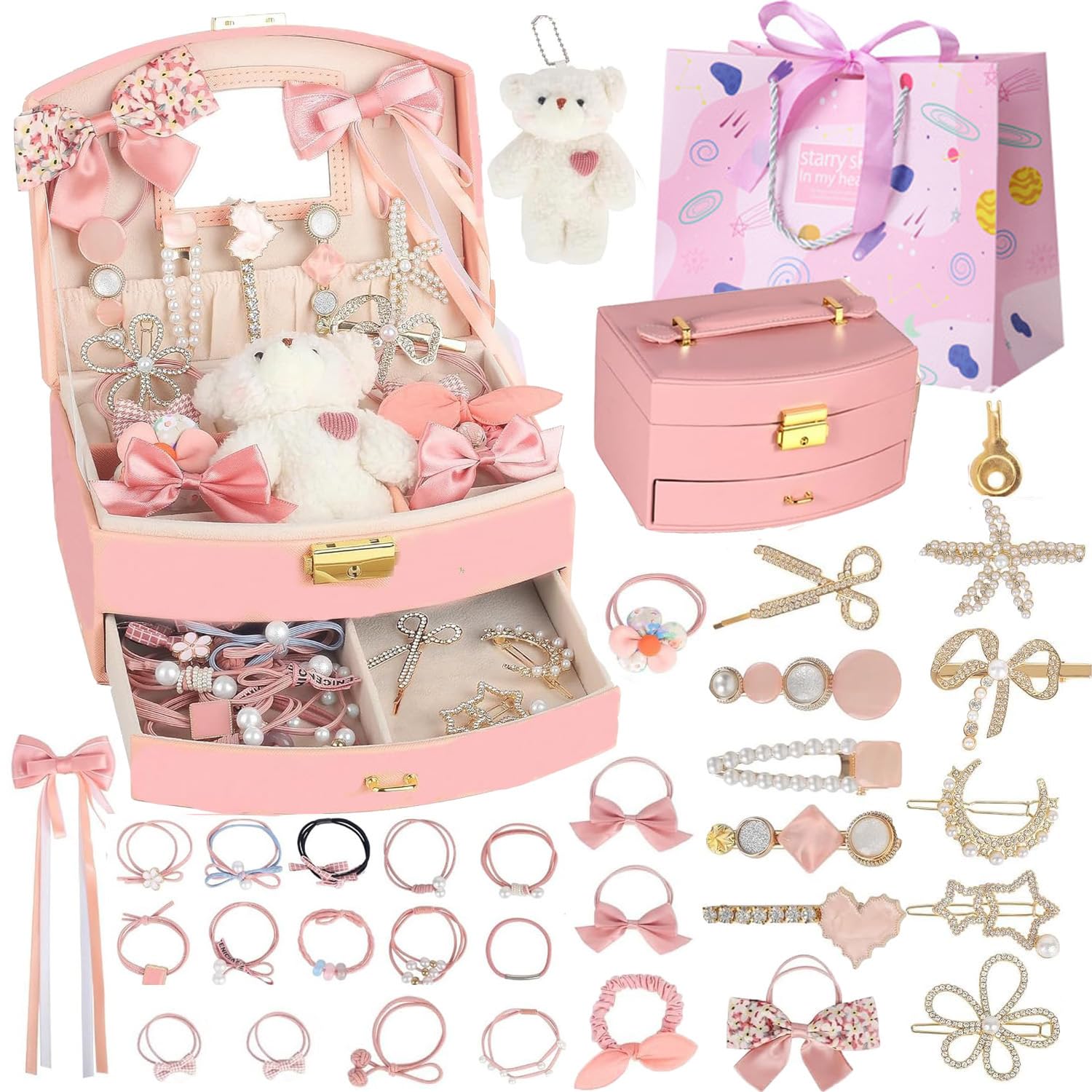 CSDmeewin Hair Accessory Set with Case Large Capacity Hair Clips and Ties Girls Coming of Age Entrance Children s Day Shichi-Go-San Birthday
CSDmeewin Hair Accessory Set with Case Large Capacity Hair Clips and Ties Girls Coming of Age Entrance Children s Day Shichi-Go-San Birthday