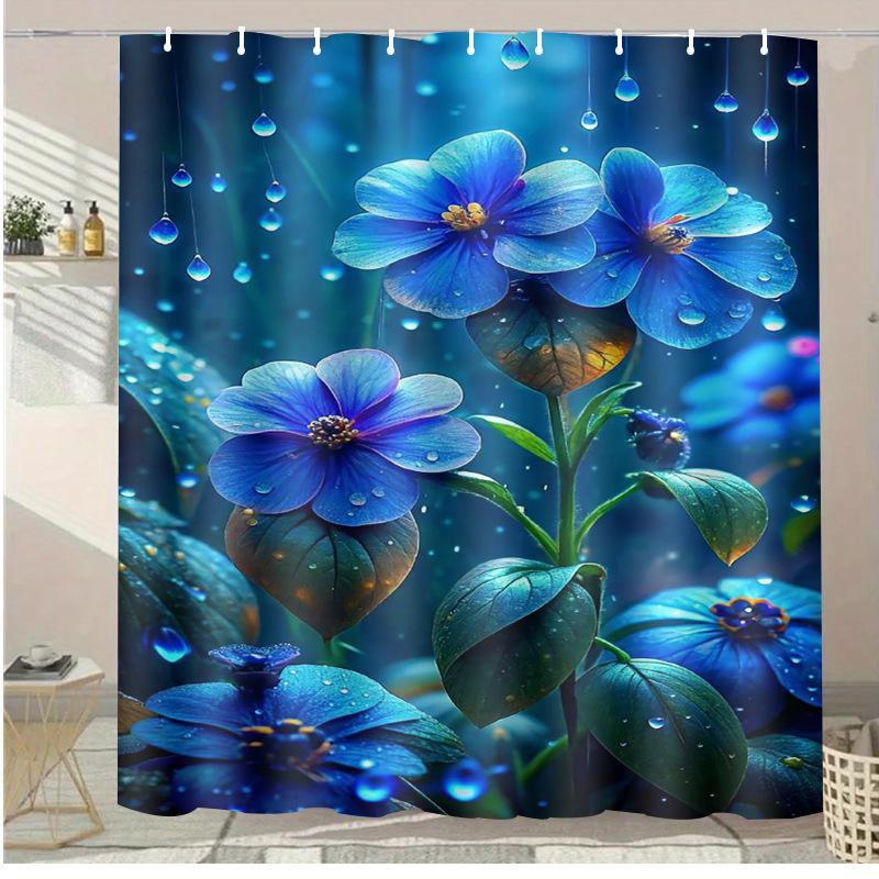 Blue Flowers Washable Dirt-Resistant Shower Curtain Shower Head Waterproof Polyester Bath Curtain For Home Decor Accessories W60H190(CM)-1 Pcs
Blue Flowers Washable Dirt-Resistant Shower Curtain Shower Head Waterproof Polyester Bath Curtain For Home Decor Accessories W60H190(CM)-1 Pcs