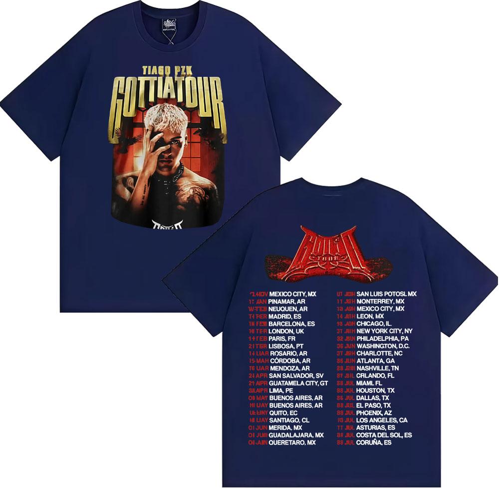 2025 Summer Rapper Tiago Pzk MERCH GOTTI A Tour Graphic Tshirt Mens Retro Gothic Casual Cotton Shortsleeved Street Wear 4XL
2025 Summer Rapper Tiago Pzk MERCH GOTTI A Tour Graphic Tshirt Mens Retro Gothic Casual Cotton Shortsleeved Street Wear 4XL