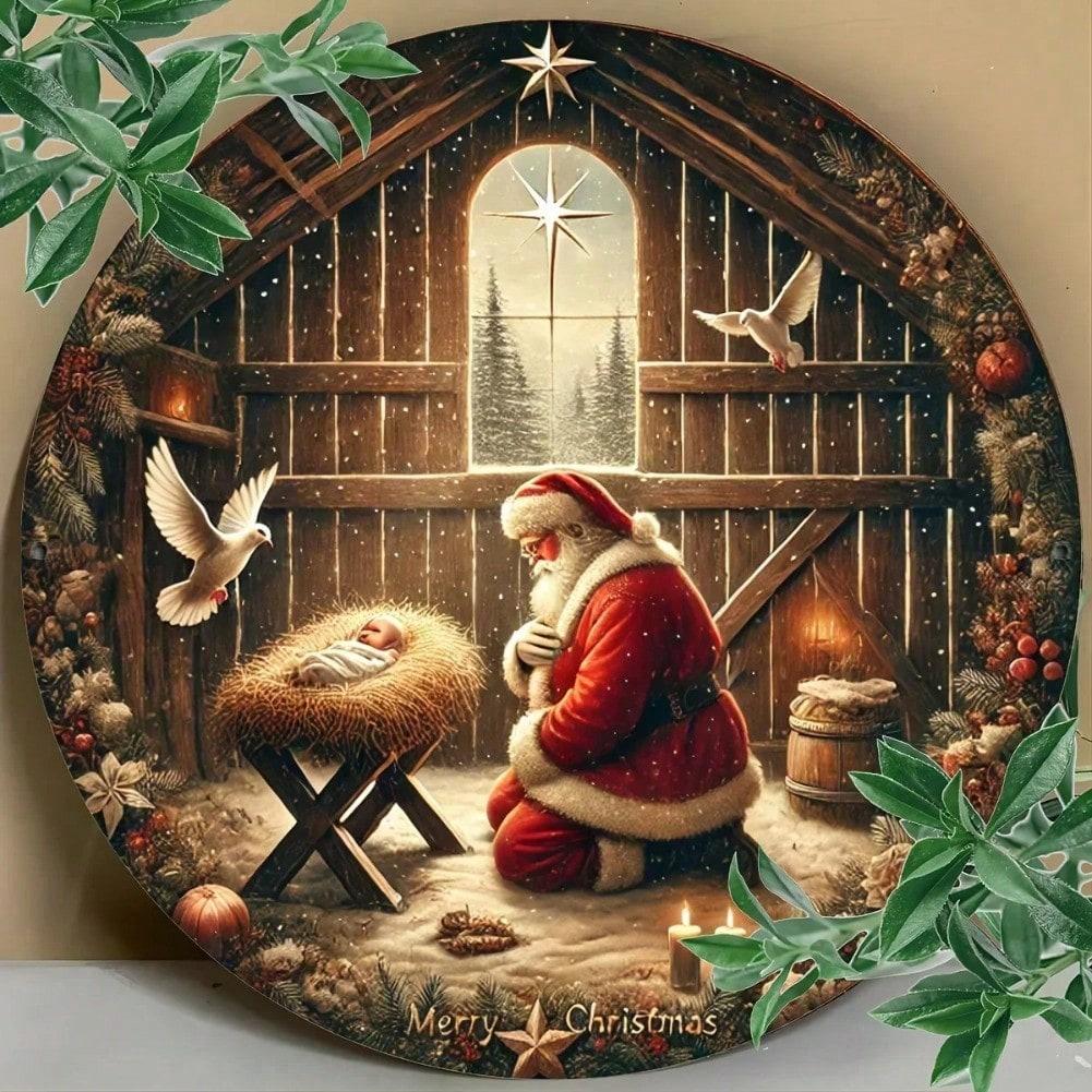 Christmas Kneeling Santa Tin Sign 8 Inch Round Metal Wall Art Home Bar Cafe Farmhouse Decor 20x20 різнокольоровий
Christmas Kneeling Santa Tin Sign 8 Inch Round Metal Wall Art Home Bar Cafe Farmhouse Decor 20x20 різнокольоровий