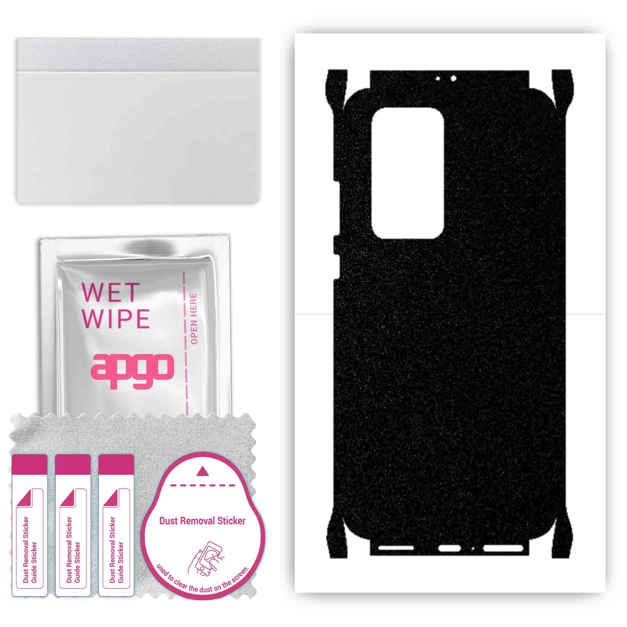 Apgo Protective Skin Sticker for the back+sides compatible with Huawei P40 Pro, Full Wrap Film, Foil, Vinyl - Pattern Matte Black
Apgo Protective Skin Sticker for the back+sides compatible with Huawei P40 Pro, Full Wrap Film, Foil, Vinyl - Pattern Matte Black