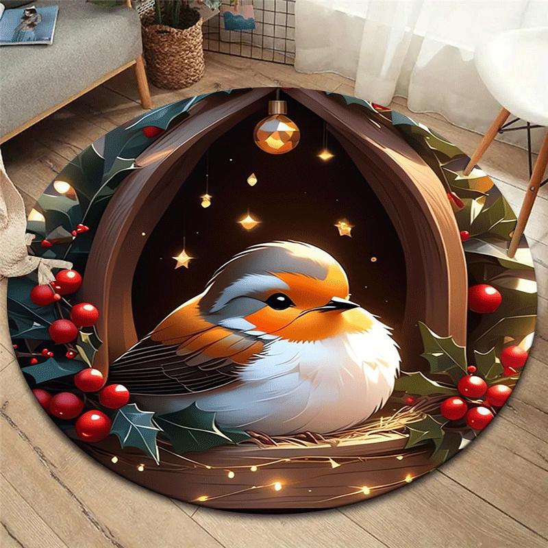 1pc Soft, Absorbent & Non-Slip Christmas Bird Round Rug, Perfect for Entryway, Living Room, Bedroom Decor, Machine Washable Flannel Memory F 80cm by 80cm
1pc Soft, Absorbent & Non-Slip Christmas Bird Round Rug, Perfect for Entryway, Living Room, Bedroom Decor, Machine Washable Flannel Memory F 80cm by 80cm