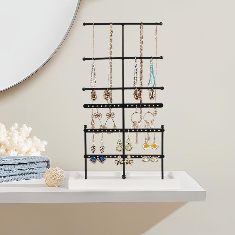 6-layer Black Jewelry Rack For Desktop Jewelry Storage Rack Bracelet Necklace Earring Jewelry Rack 26.5x38.5x11.5cm чёрный
6-layer Black Jewelry Rack For Desktop Jewelry Storage Rack Bracelet Necklace Earring Jewelry Rack 26.5x38.5x11.5cm чёрный
