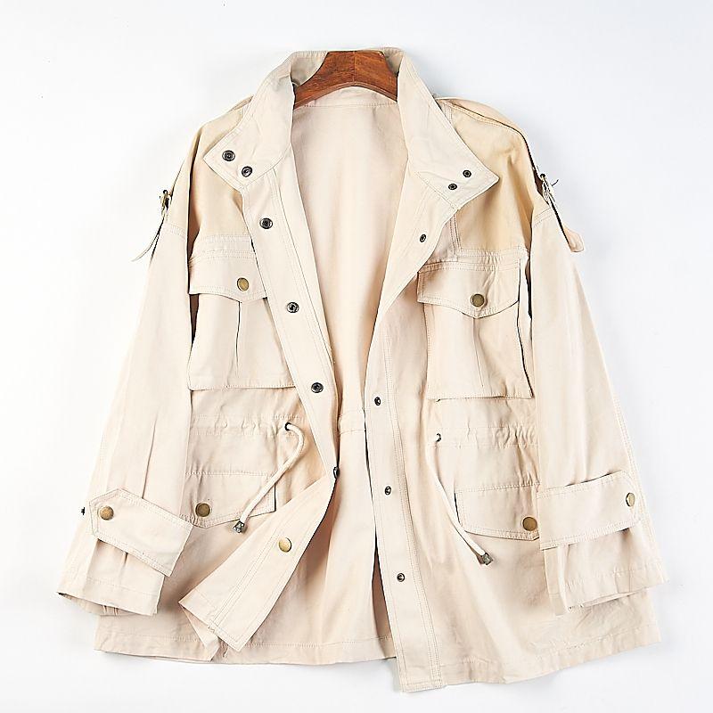 Korean Style Mid-Length Cargo Trench coat Outerwear Women 3.11 H81945 Spring and Autumn Loose Waist Hugging Slimming Small Jacket 1 beige J
Korean Style Mid-Length Cargo Trench coat Outerwear Women 3.11 H81945 Spring and Autumn Loose Waist Hugging Slimming Small Jacket 1 beige J
