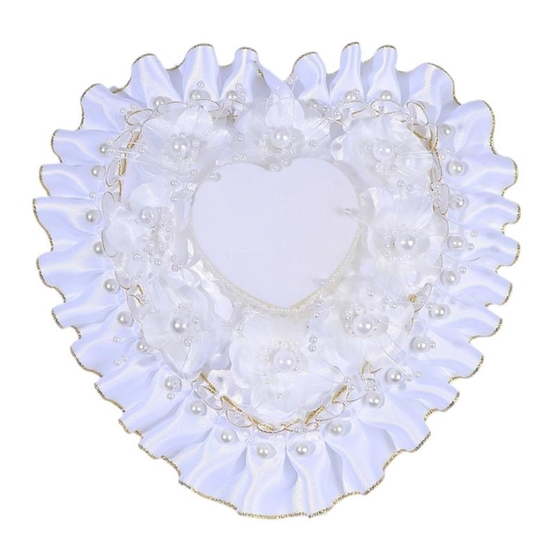 Romance Love Shape Rings Cushion Wedding Rings Holder Display Pillow For Proposals Anniversaries And Vow Renewals
Romance Love Shape Rings Cushion Wedding Rings Holder Display Pillow For Proposals Anniversaries And Vow Renewals