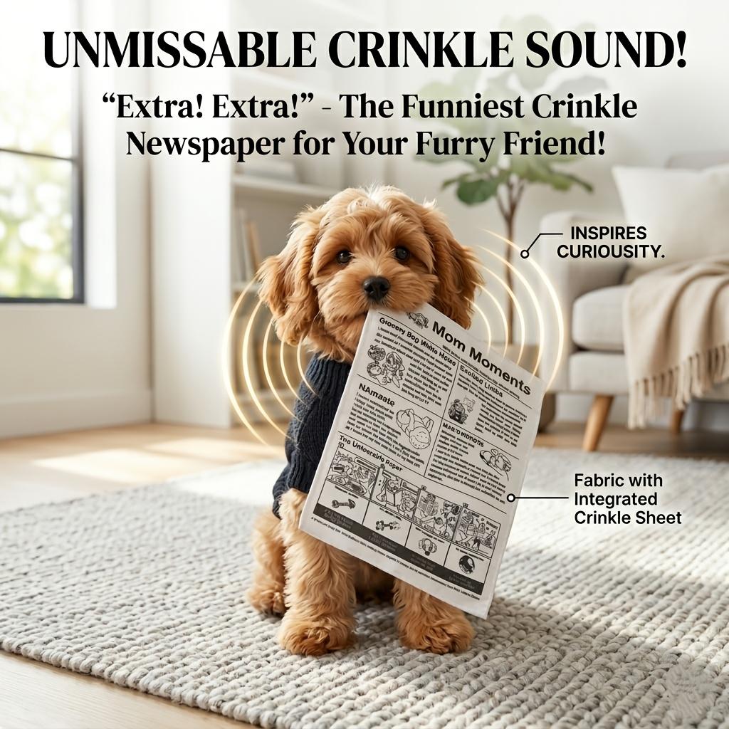 Funny Crinkle Newspaper Toy: Fun for All Dogs & Cats - Durable, Washable, No Battery, Boredom & Anxiety Relief серый
Funny Crinkle Newspaper Toy: Fun for All Dogs & Cats - Durable, Washable, No Battery, Boredom & Anxiety Relief серый