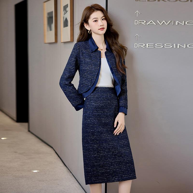 Spring 2025: Chic OL Style Two-Piece Set - Short Jacket & Midi Skirt XXL for 64-70 kg темно-синий
Spring 2025: Chic OL Style Two-Piece Set - Short Jacket & Midi Skirt XXL for 64-70 kg темно-синий