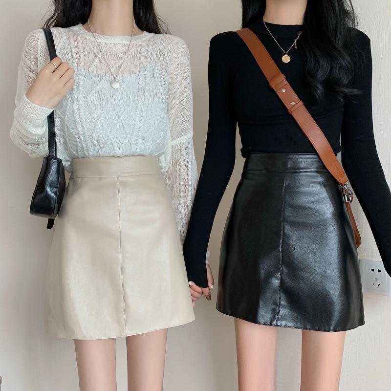 2024 High Waist PU Leather A-Line Mini Skirt - Solid Color, Plus Size, Slimming Wrap, Summer Chic XS
2024 High Waist PU Leather A-Line Mini Skirt - Solid Color, Plus Size, Slimming Wrap, Summer Chic XS