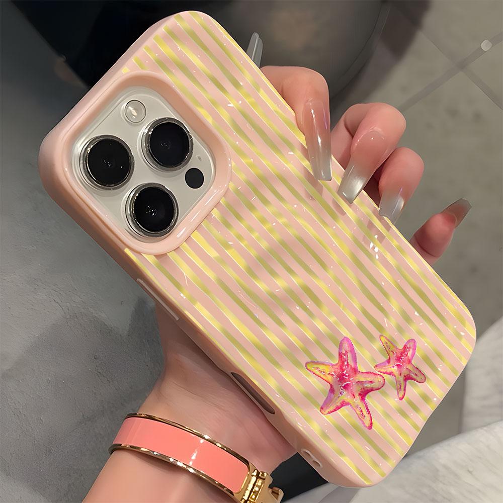 Yellow Stripe And Pink Starfish Phone Case For iPhone 17 16 15 14 13 12 11 Pro Max Plus Shockproof Soft Back Wave Texture Cover iPhone 16 Pro Max
Yellow Stripe And Pink Starfish Phone Case For iPhone 17 16 15 14 13 12 11 Pro Max Plus Shockproof Soft Back Wave Texture Cover iPhone 16 Pro Max