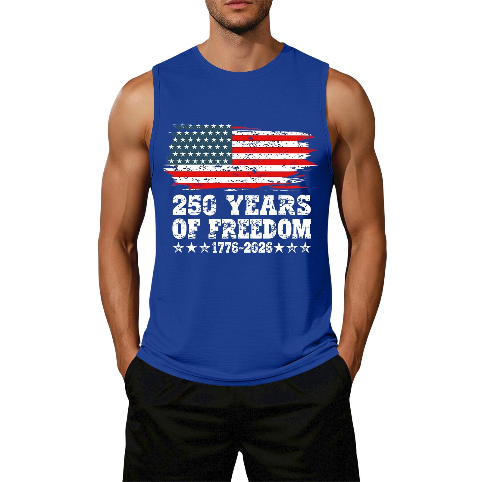Men Sleeveless Loose Fit Casual Tank Top Flag Print Graphic Design 250 Years Anniversary Commemorative Style Comfortable Fit XXXL синий
Men Sleeveless Loose Fit Casual Tank Top Flag Print Graphic Design 250 Years Anniversary Commemorative Style Comfortable Fit XXXL синий