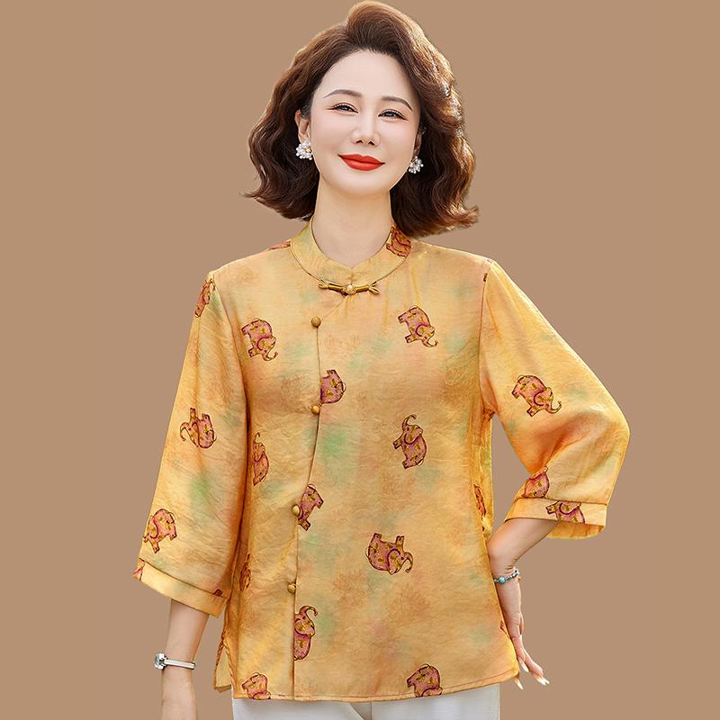 Elegant Spring/Summer Mid-Sleeve Shirt for Middle-Aged & Elderly Women – Fashionable, Loose Fit 4XL (~135-150 jin) жовтий
Elegant Spring/Summer Mid-Sleeve Shirt for Middle-Aged & Elderly Women – Fashionable, Loose Fit 4XL (~135-150 jin) жовтий