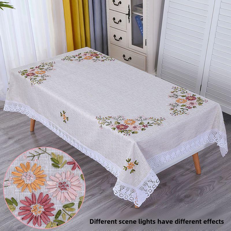Современная прямоугольная скатерть из хлопка и льна с ручной вышивкой, цвет свежий белый 90x180
Современная прямоугольная скатерть из хлопка и льна с ручной вышивкой, цвет свежий белый 90x180