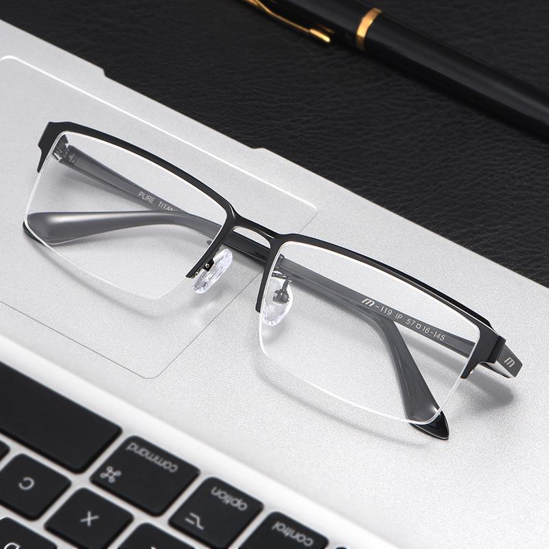 Ultra-Light Men s Semi-Rimless Titanium Eyeglass Frames - Fashionable Prescription Glasses
Ultra-Light Men s Semi-Rimless Titanium Eyeglass Frames - Fashionable Prescription Glasses