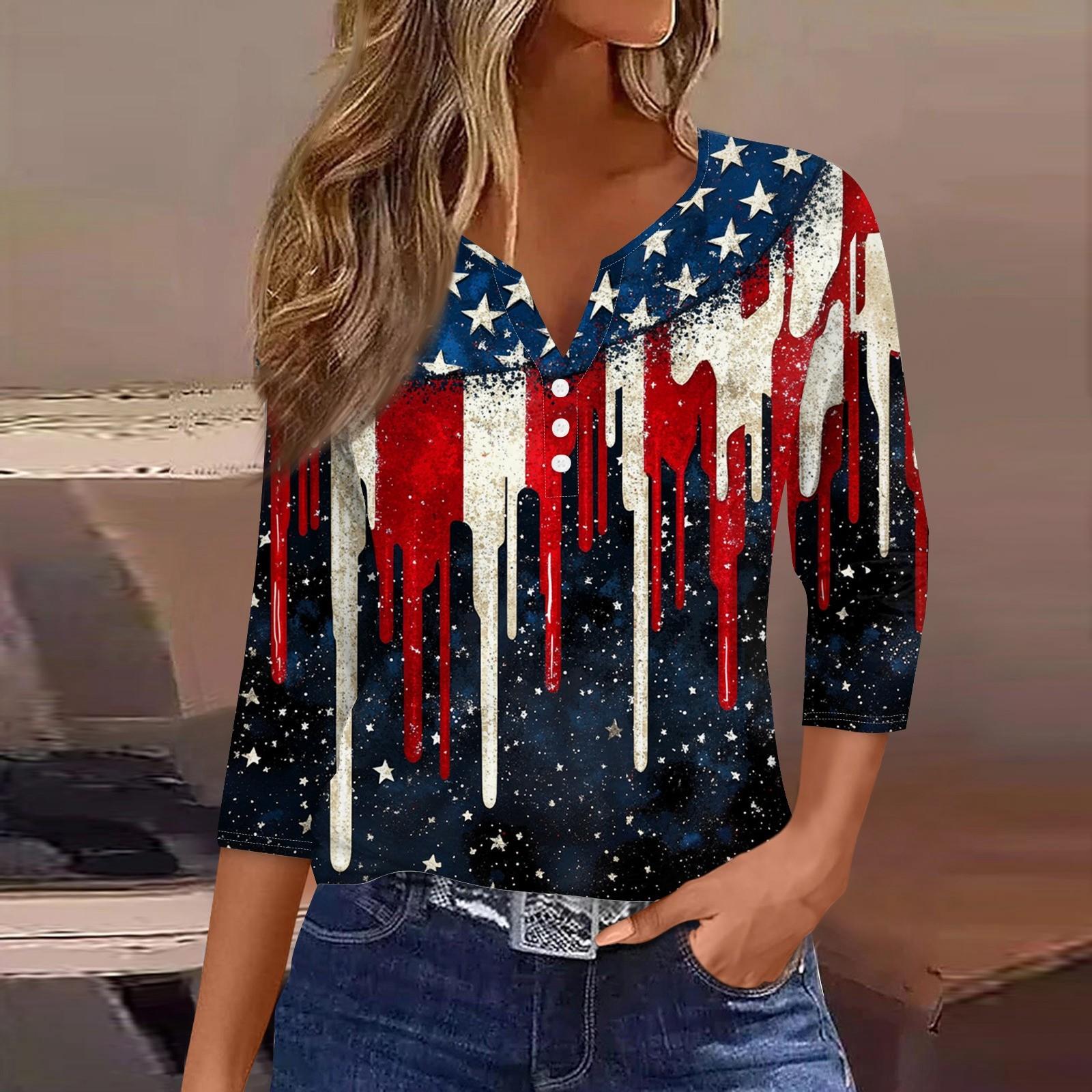 Жен. Футболка С принтом Пуговицы Рукав 3/4 Повседневные Выходные Мода Классический Классический V-образный вырез Обычный Верх L красный
Жен. Футболка С принтом Пуговицы Рукав 3/4 Повседневные Выходные Мода Классический Классический V-образный вырез Обычный Верх L красный