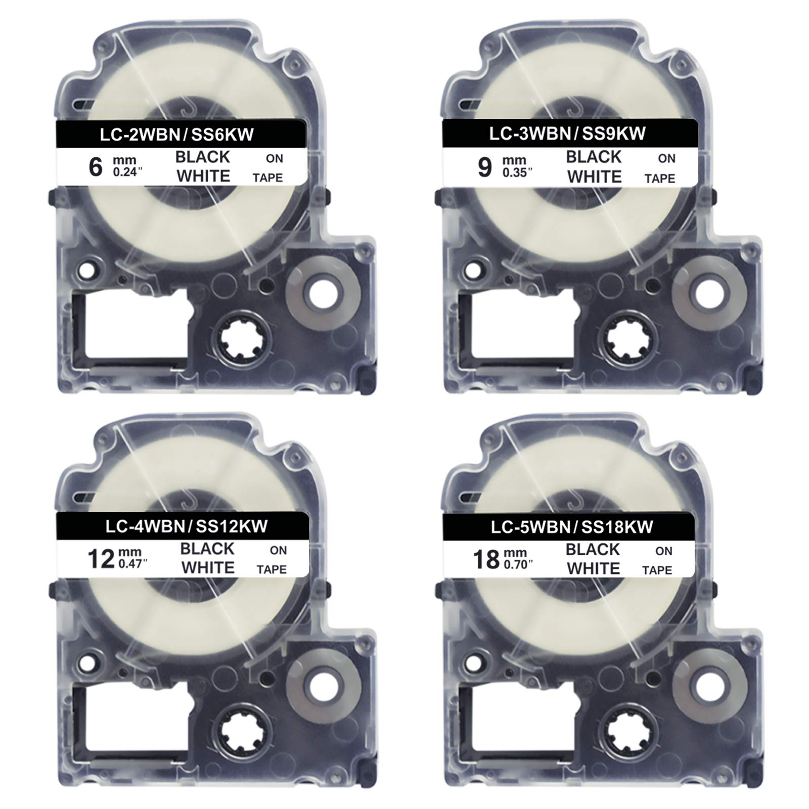 UNOKA King Jim Tepra White with Black Cartridge Compatible with Label Printer PRO SR170 and 8m 4-pack Tape, Text, 6-9-12-18mm, SS6-9-12-18K, SR-R680
UNOKA King Jim Tepra White with Black Cartridge Compatible with Label Printer PRO SR170 and 8m 4-pack Tape, Text, 6-9-12-18mm, SS6-9-12-18K, SR-R680
